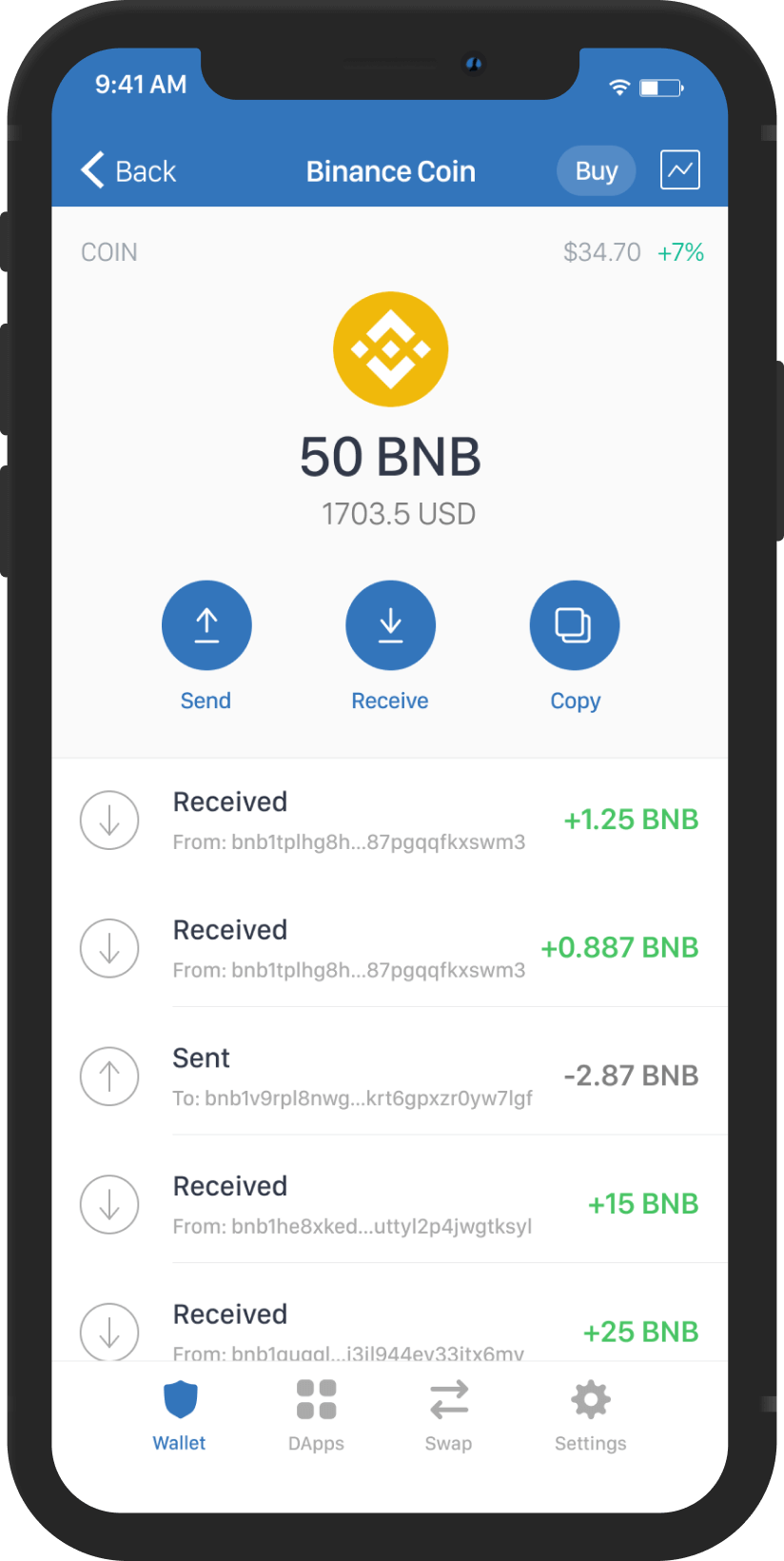 binance mockup