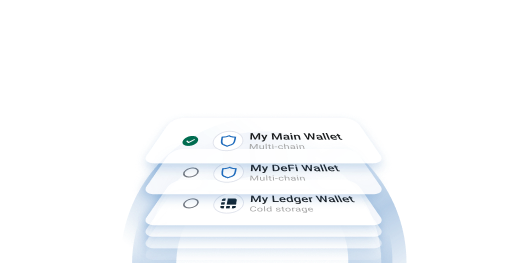 Visual representation of multiple wallets