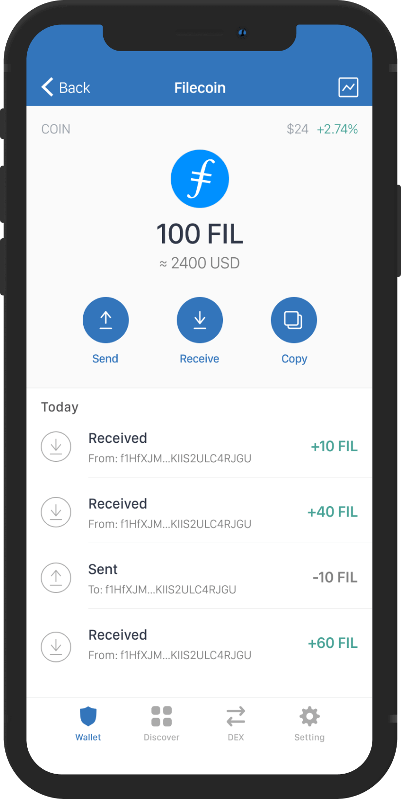 filecoin mockup