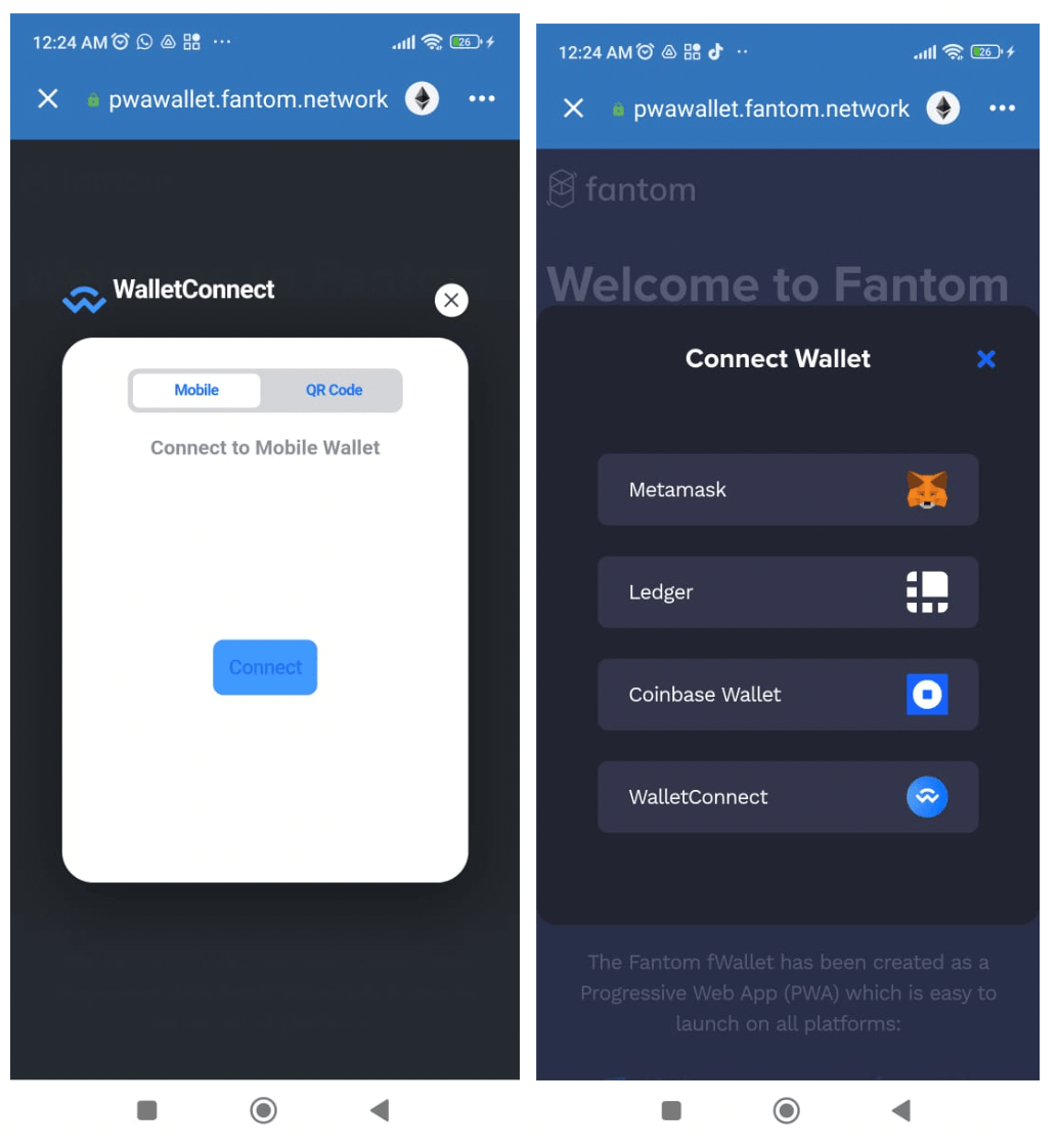 connect dapp using walletconnect