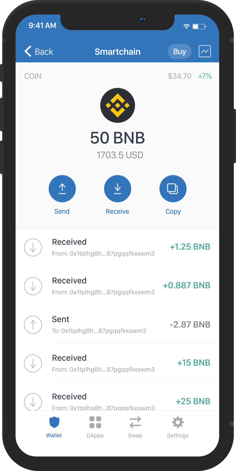 smartchain mockup