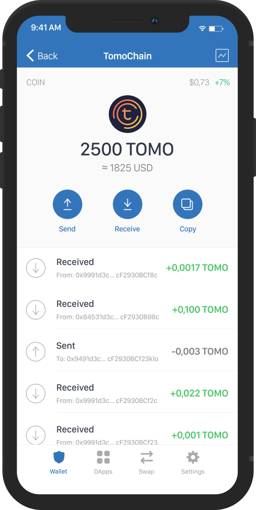 tomochain mockup